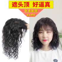 Wig Pieces Top Hair Patch Invisible Real Hair Curls Tablets Increase Volume Fluffy Female Long Hair Summer
