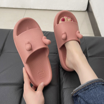 Cute slippers female summer home indoor bathroom bath soft bottom non-slip couple wear cool slippers outside the home Male summer