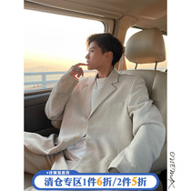 ONEMAX Korean version loose profile shoulder pad suit suit mens trend ins casual small suit jacket 2021 new