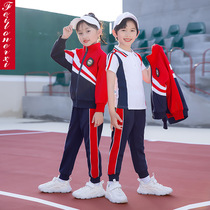 Spring and autumn primary school uniforms class uniforms customized sports suits childrens large-size high school kindergarten Garden uniforms three sets