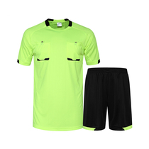 Football referee suit short sleeve suit mens winter new adult game football team uniform printing