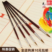 Guangzu Hook pen brush wolf water color water chalk set oil brush tip round brush Le Qier