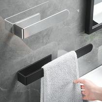 Stainless steel bathroom non-perforated towel ring light luxury round towel rack wipe towel rack ring toilet small size
