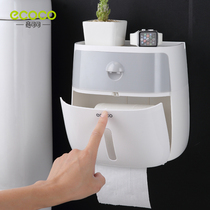 Household bathroom tissue box creative shelf Toilet paper box Punch-free pumping paper roll carton waterproof roll tissue holder