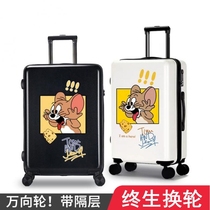  Cartoon anime suitcase male tide youth personality graffiti password trolley suitcase female 24 inch high school student travel