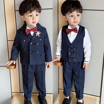 Boy suit suit foreign children handsome suit spring and autumn Korean version of childrens year old baby birthday flower dress