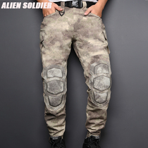 Dislike soldiers ruins camouflage tortoise shell knee pads locomotive riding tactics military fans trousers mens spring and autumn outdoor clothing
