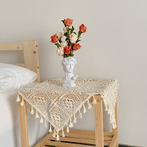 Field Garden Hollowed-out Hook Needles Lace Table Busins Wind Retro Small Round Table Square Table Cloth Square Bed Head Cabinet Geb
