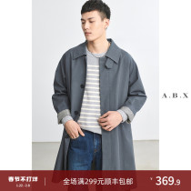 2022 spring new Balmaken design windbreaker men's long Korean fashion handsome knee-high men's coat