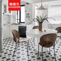 Hansen black and white simple modern small tiles full tile non-slip wear-resistant kitchen bathroom floor wall 1117