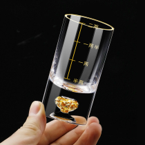 Household crystal glass gold foil Jinshan scale white wine glass dispenser large 2 two 3 two hot wine glass wine set set