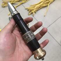 Ebony handle solid wood handle unicorn whip 304 stainless steel whip handle accessories Ebony tiger head handle