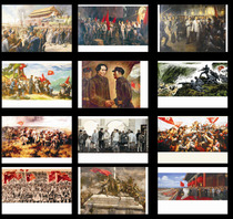 Red memory oil painting classic postcard Group B 12 kinds (12 pieces)