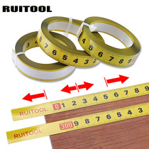 Metric paste ruler 1-5 meters woodworking guide self-adhesive ruler Flat ruler with glue Metal adhesive ruler without radian
