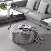 Nordic bird grid sofa stool square round linen sitting room coffee table door shoe stool dressing table low stool