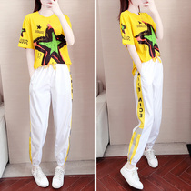 Tide Card CVY Sports Suit Women 2022 Summer New Fashion Foreign Air Loose Korean Version Casual Short Sleeves Two Sets