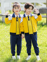Kindergarten garden uniform Yellow Spring and Autumn four-piece childrens sports class uniforms primary school uniforms three