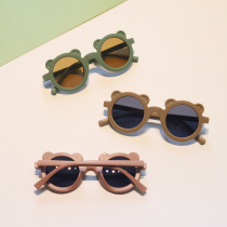 Children Sunglasses Retro Cartoon Little Bear Glasses Baby Anti-UV Sunglasses Boy Girl Photo Ink Mirror Tide