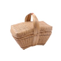 Handmade Bamboo Bamboo basket storage basket Bamboo Bamboo products tea picking basket portable vegetable basket green environmental protection