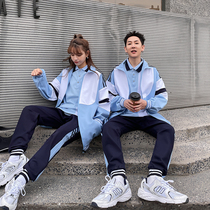 Class clothes autumn three sets of students college style loose Primary School junior high school students sports meeting set school uniform customization