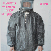 Sandblasting clothing sandblasting clothing sandwear protective clothing mask thick dust polishing clothing hooded jacket tape wear-resistant spray paint