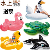 INTEX water inflatable Mount toy adult children floating Swan unicorn floating bed Flamingo Swimming ring