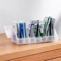 Japan imported small medicine box plastic 7-compartment medicine storage box household band-aid emergency medicine finishing box
