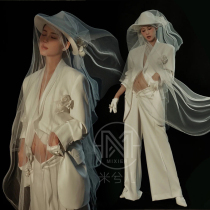988 exhibition new photo studio pregnant women Photo clothing fashion personality suit suit suit set maternity photo suit rental