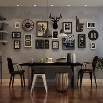 Retro living room photo wall decoration storefront creative personality geometric pendant coffee restaurant bar wall decoration