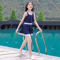 Student swimsuit 2021 new junior high school students one-piece skirt girl swimsuit female summer conservative middle school swimsuit