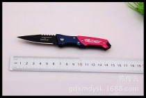 Boston outdoor jungle open road survival knife with folding fruit knife high hardness self-defense weapon