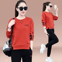 361 Sports Set Women Spring and Autumn 2021 New Fashion Plus Size Loose Leisure Running Clothes Two Piece Set
