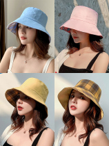 Fishermans hat childrens summer double-sided sunshade sunscreen Japanese Korean version of anti-sun early double-sided spring and autumn sun hat