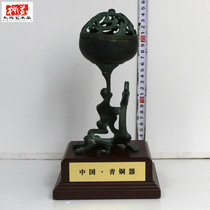 Home decoration done Old West Ham Practical smoked stove imitation ancient bronzes Bronze Ware Pendulum cover can open down Longboshan stove