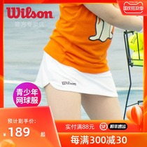 (2021 New) Wilson Wilson Wilson childrens tennis skirt youth comfortable fashion sports skirt