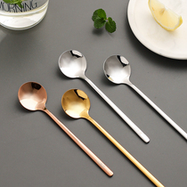 Kawashimaya stainless steel coffee spoon cup with delicate long handle mixing rod creative cute small spoon dessert spoon