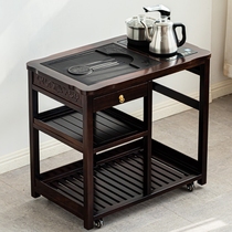 Rosewood tea tray mahogany circle chair Ebony color tea table tea set fully automatic one small tea cart movable