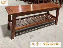 Rosewood Chinese style long bar shoe stool home door solid wood rectangular wearing shoes stool mahogany simple low stool