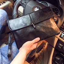 Tide Cards New Lock Fashion Mens Bag Hands With Bag Han Edition Genuine Leather Handbag Business Letter Enveloping IPAD File Bag