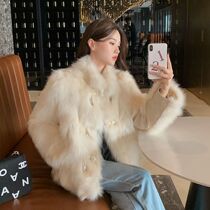 This year's popular young imitation fox fur one fur coat female pearl buckle explosion 2021 winter new