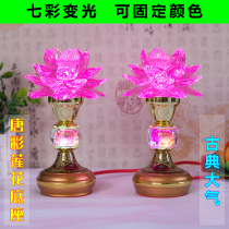 Lotus lantern Buddha lamp LED Buddha lamp plug-in Buddha headlight lotus lamp Buddha Hall Shen Tai Guanyin lamp long light home