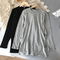 3 5 flaws m-66 mens and womens cotton crew neck long sleeves single piece autumn coat home top