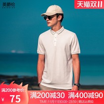 British Jue Lun Summer men polo shirt short sleeve business leisure Paolo shirt Tide brand color lapel half sleeve t-shirt