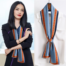Spring and autumn new silk scarf womens small square scarf professional scarf Korean tide neck scarf summer scarf