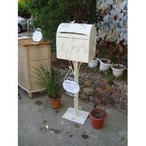 Pastoral outdoor mailbox Wrought iron letter box Outdoor floor mailbox rainproof and embroidery mailbox creative spot special price