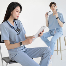 Korean plastic surgery hospital nurse uniform two-piece female Korean version of surgical gown split suit male pet hospital work clothes