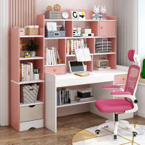 Children Writing Desk Home Girl Desk Bookshelf Combined elementary school students study table and chairs suit rental table