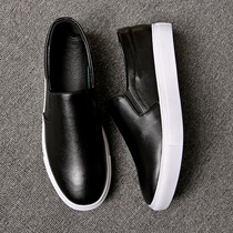Leather Lofu shoes 45 lazy one pedal casual board shoes 46 plus size mens shoes 47 Korean version of breathable real leather shoes 48