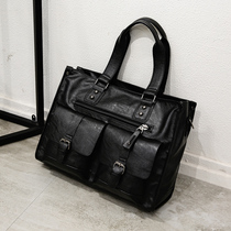 New Men Large Capacity Travel Bag Travel Baggage Bag Han Edition Casual Bag Short Black Handbag Containing Bag