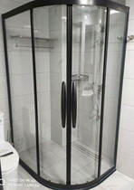 Integral sector shower room partition toilet dry and wet separation waterproof moving door glass shower room arched shower room